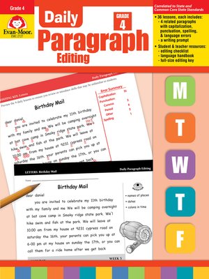 cover image of Daily Paragraph Editing, Grade 4